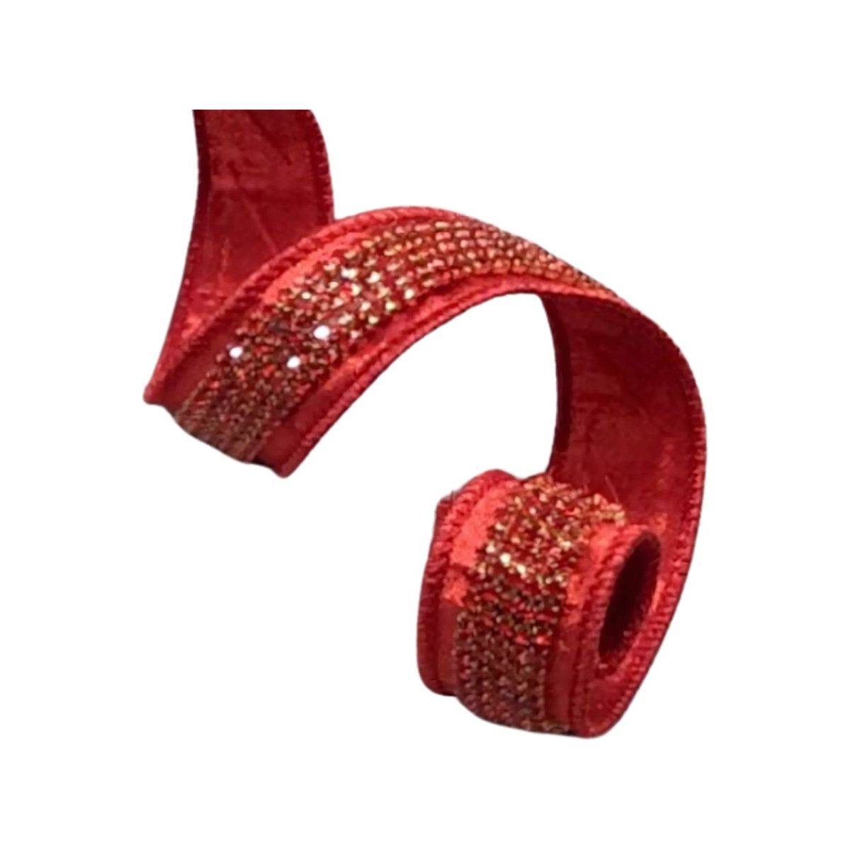 Shop For 1.5" Metallic Dupion Duchess Jewel Ribbon: Red (5 Yards)