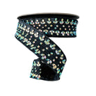 Shop For 1.5" Metallic Dupion Iris Jewel Ribbon: Black (5 Yards)