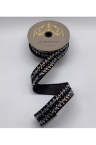 Shop For 1.5" Metallic Dupion Iris Jewel Ribbon: Black (5 Yards)