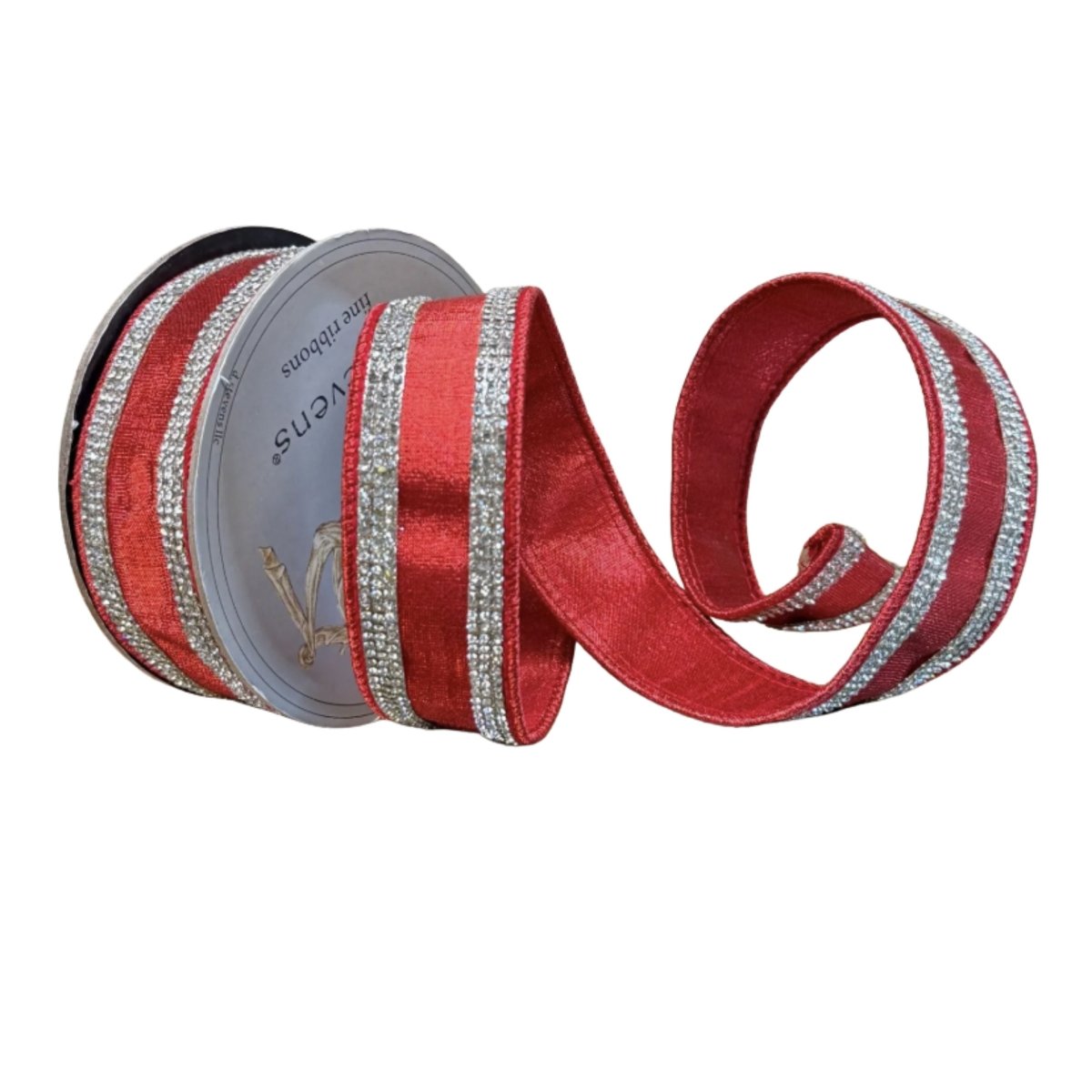 Shop For 1.5" Metallic Dupion Jewel Stripe Ribbon: Red (5 Yards)