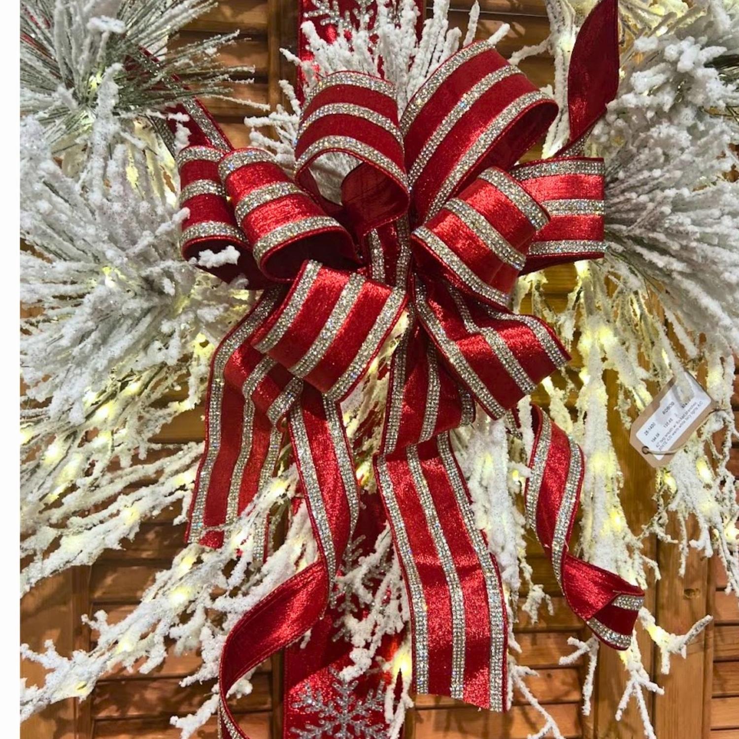 Shop For 1.5" Metallic Dupion Jewel Stripe Ribbon: Red (5 Yards)