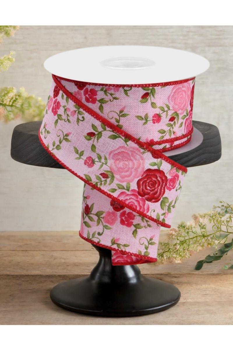 Shop For 1.5" Mini Roses Ribbon: Light Pink (10 Yards)