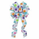 Shop For 1.5" Multi Polka Dots on Royal Ribbon: White (10 Yards)