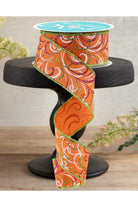 Shop For 1.5" Multi Swirls Glitter Ribbon: Orange/Pink/Lime (10 Yard)