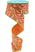 Shop For 1.5" Multi Swirls Glitter Ribbon: Orange/Pink/Lime (10 Yard)