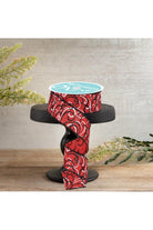 Shop For 1.5" Multi Swirls Glitter Ribbon: Red/Black (10 Yard)