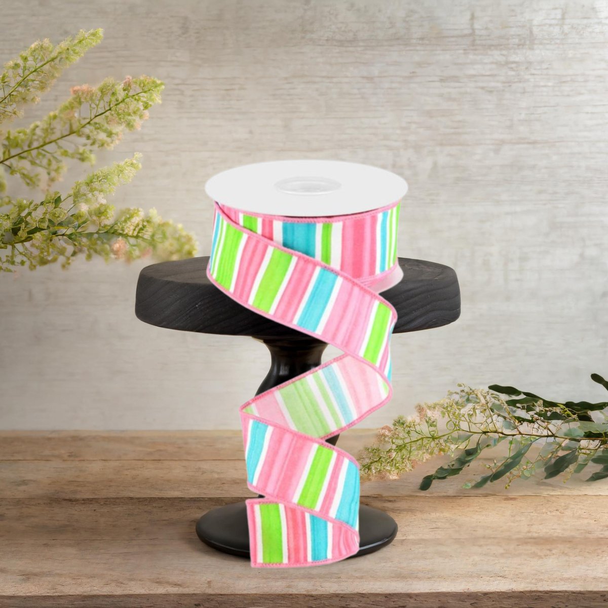 Shop For 1.5" Multi Width Horizontal Stripe Ribbon: Pink (10 Yards)
