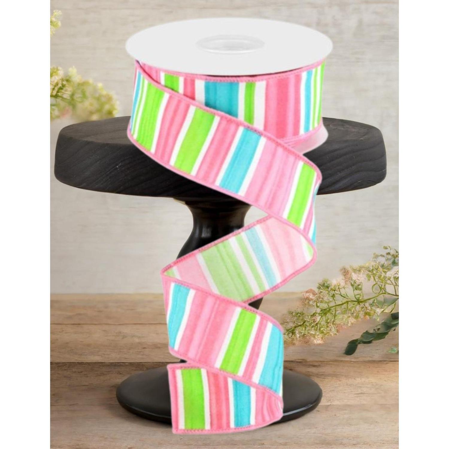 Shop For 1.5" Multi Width Horizontal Stripe Ribbon: Pink (10 Yards)