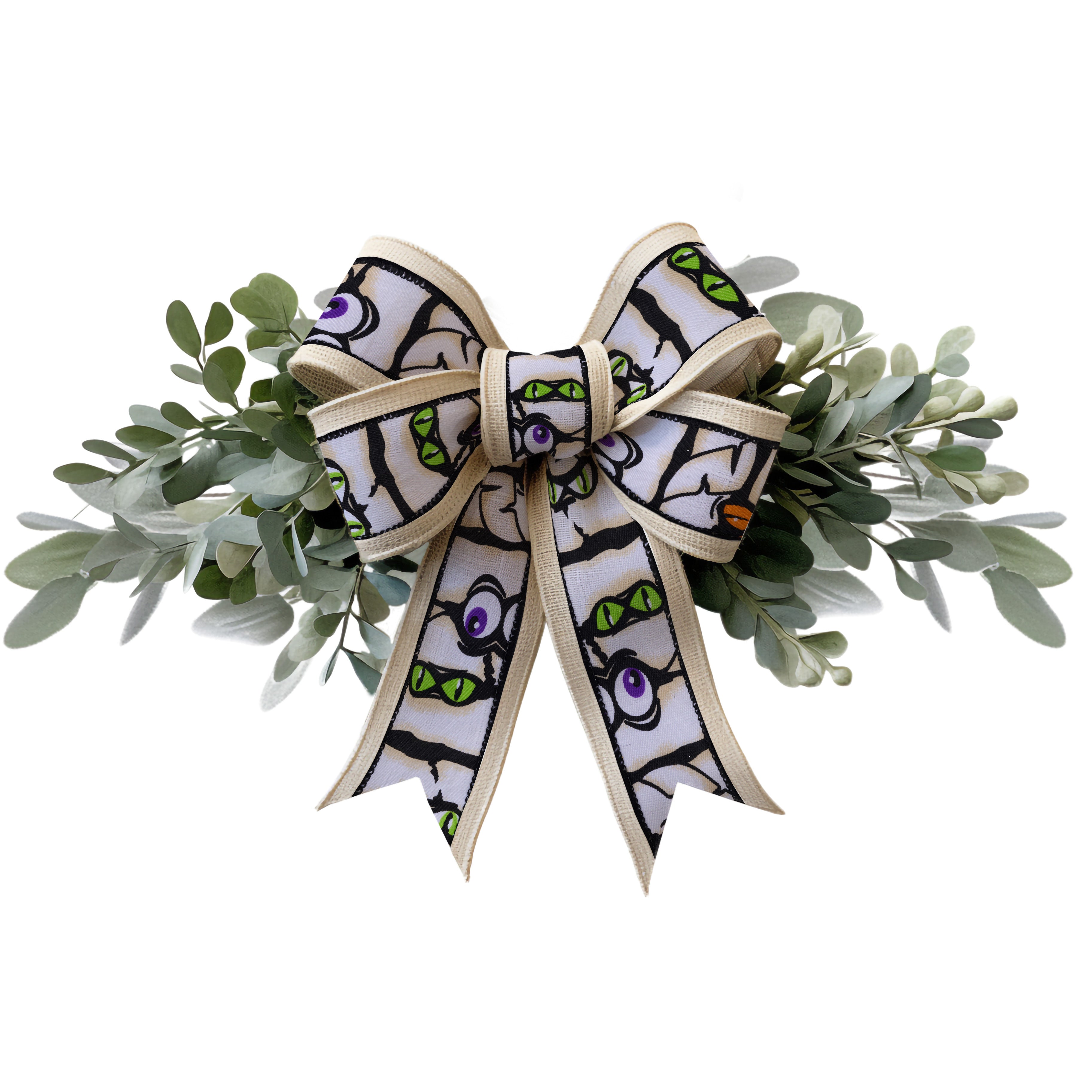 Shop For 1.5" Mummy Eyes Ribbon: White (10 Yards)