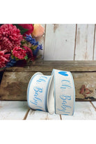 Shop For 1.5" Oh Baby Boy Ribbon: Blue & White (10 Yards)