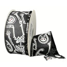 Shop For 1.5" Paisley Skull Halloween Ribbon: Black (10 Yards)
