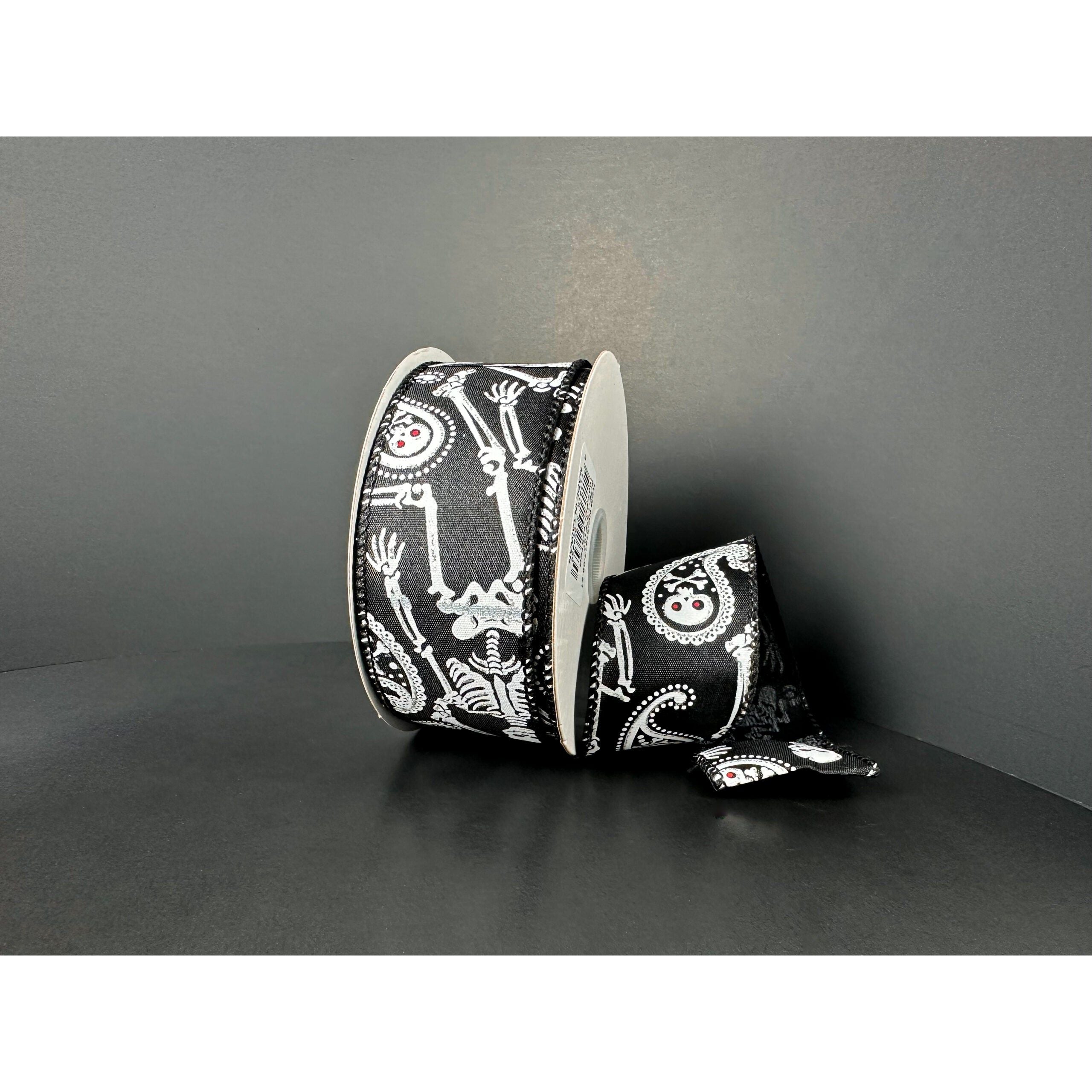 Shop For 1.5" Paisley Skull Halloween Ribbon: Black (10 Yards)