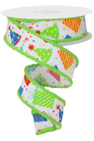 Shop For 1.5" Party Hats and Gifts Ribbon: Primary Colors