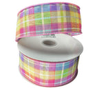Shop For 1.5" Pastel Plaid Kennedy Ribbon: Pink (10 Yards)