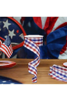 Shop For 1.5" Patriotic Gingham Plaid Ribbon: Red, White & Blue (10 Yards) at Michelle's aDOORable Creations