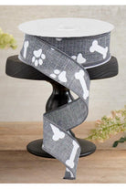 Shop For 1.5" Paw Print Royal Ribbon: Grey (10 Yards)