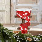 Shop For 1.5" Paw Print Royal Ribbon: Red & White (10 Yards)