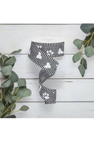 Shop For 1.5" Paw Print Thin Stripes Ribbon: Grey (10 Yards) at Michelle's aDOORable Creations