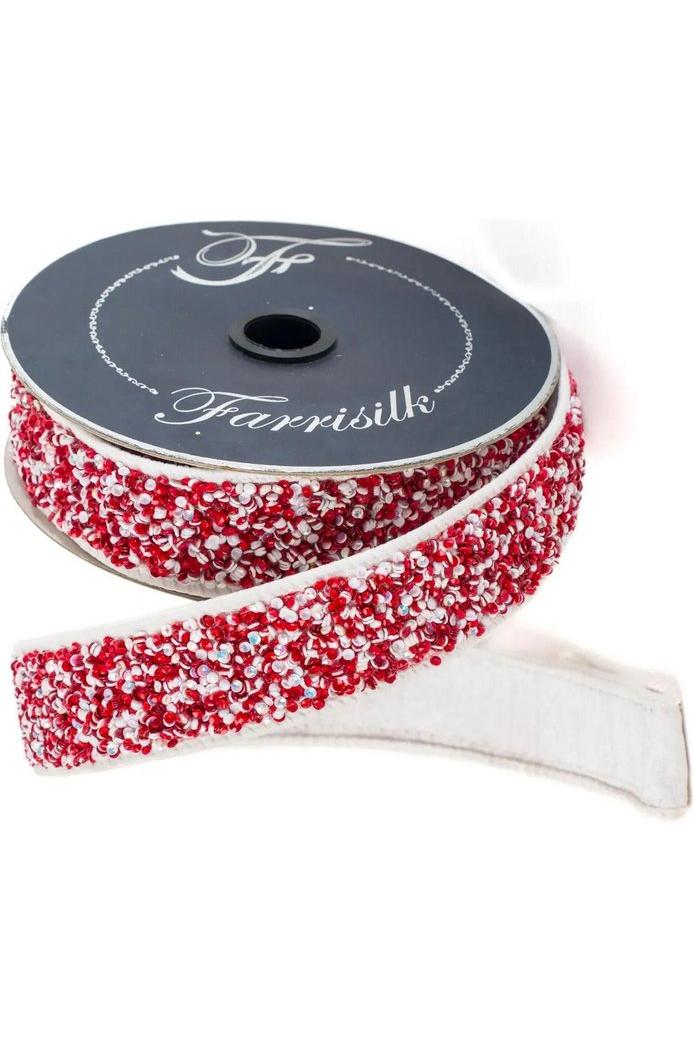 Shop For 1.5" Peppermint Multi Sprinkles Ribbon: Red/White (10 Yards)