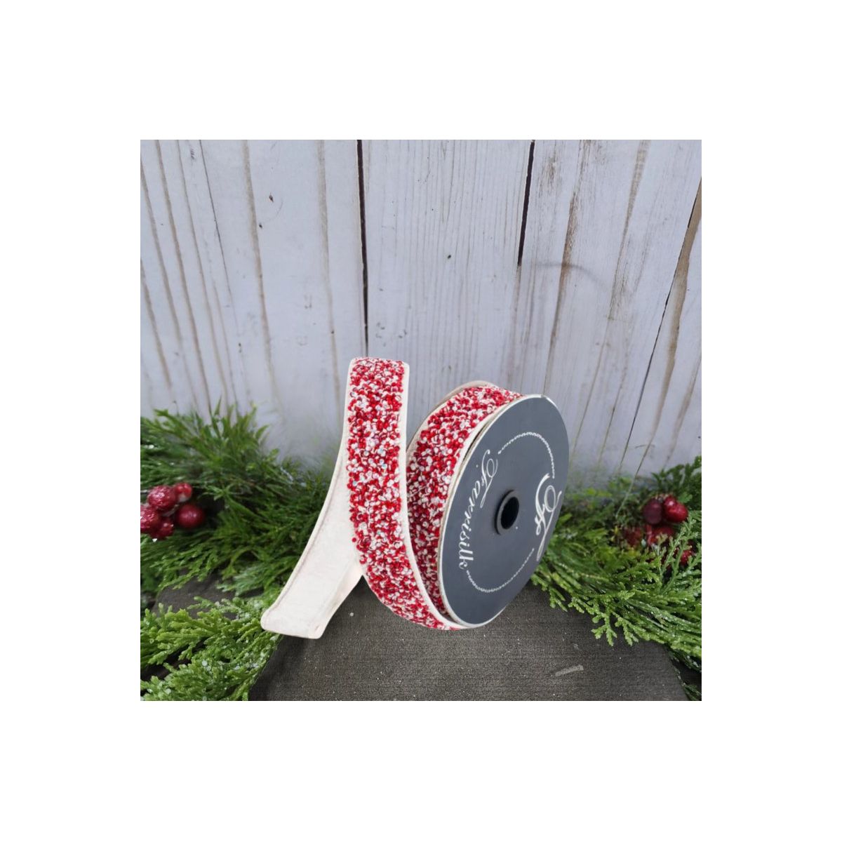 Shop For 1.5" Peppermint Multi Sprinkles Ribbon: Red/White (10 Yards)