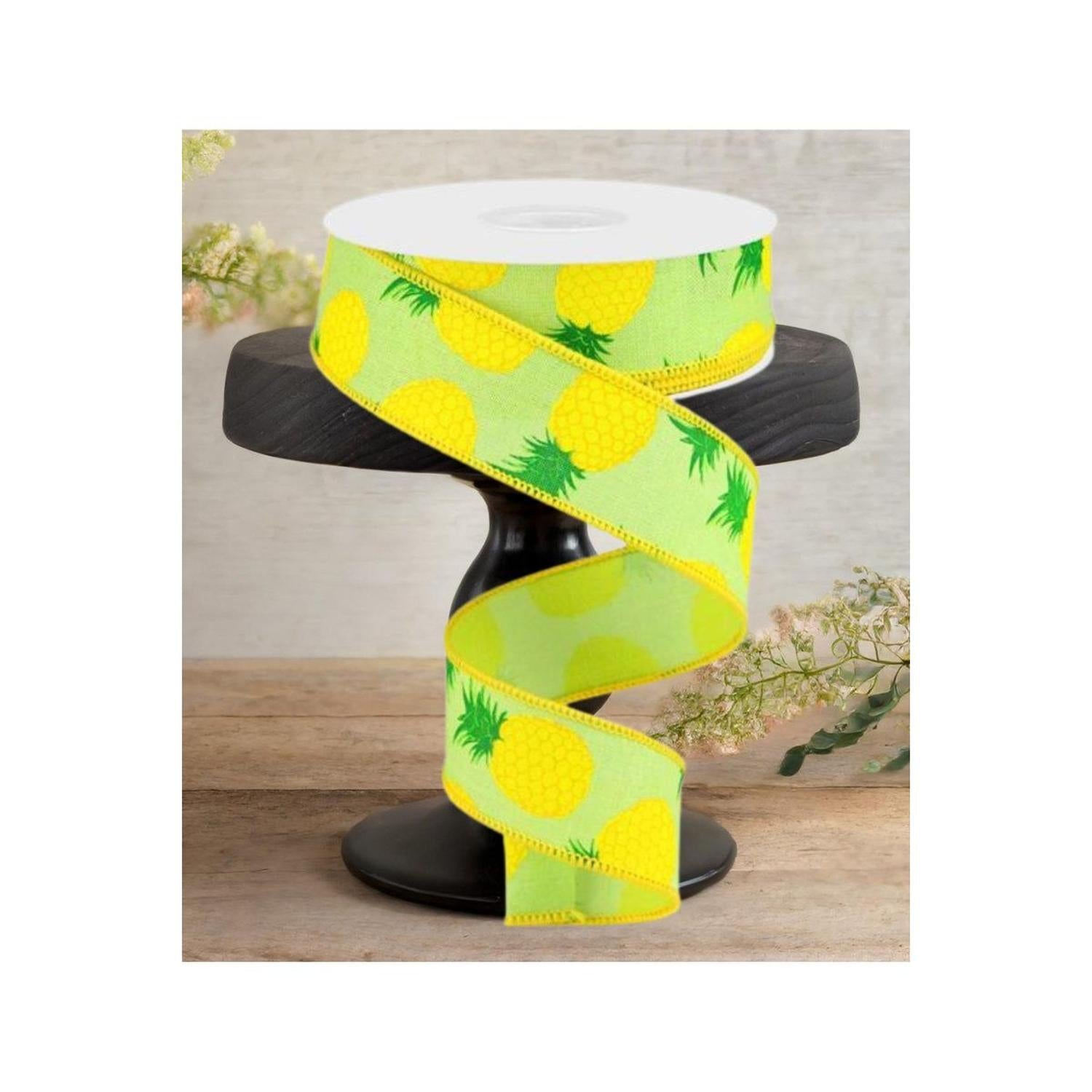 Shop For 1.5" Pineapple Royal Ribbon: Green (10 Yards)