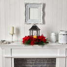 Shop For 15” Poinsettia Lantern and LED Candle Table Arrangement