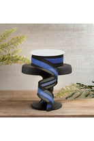 Shop For 1.5" Police Support Ribbon: Black & Blue (10 Yards)