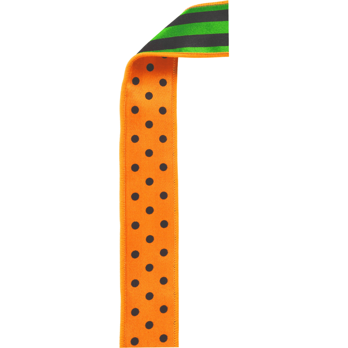 Shop For 1.5" Polka Dot Striped Fused Ribbon: Orange (10 Yards)
