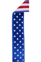 Shop For 1.5" Polka Dot Striped Fused Ribbon: RWB (10 Yards)