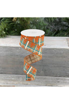 Shop For 1.5" Printed Plaid on Royal: Tan (10 Yards)