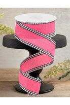 Shop For 1.5" Royal Burlap Gingham Edge Ribbon: Hot Pink (10 Yards)