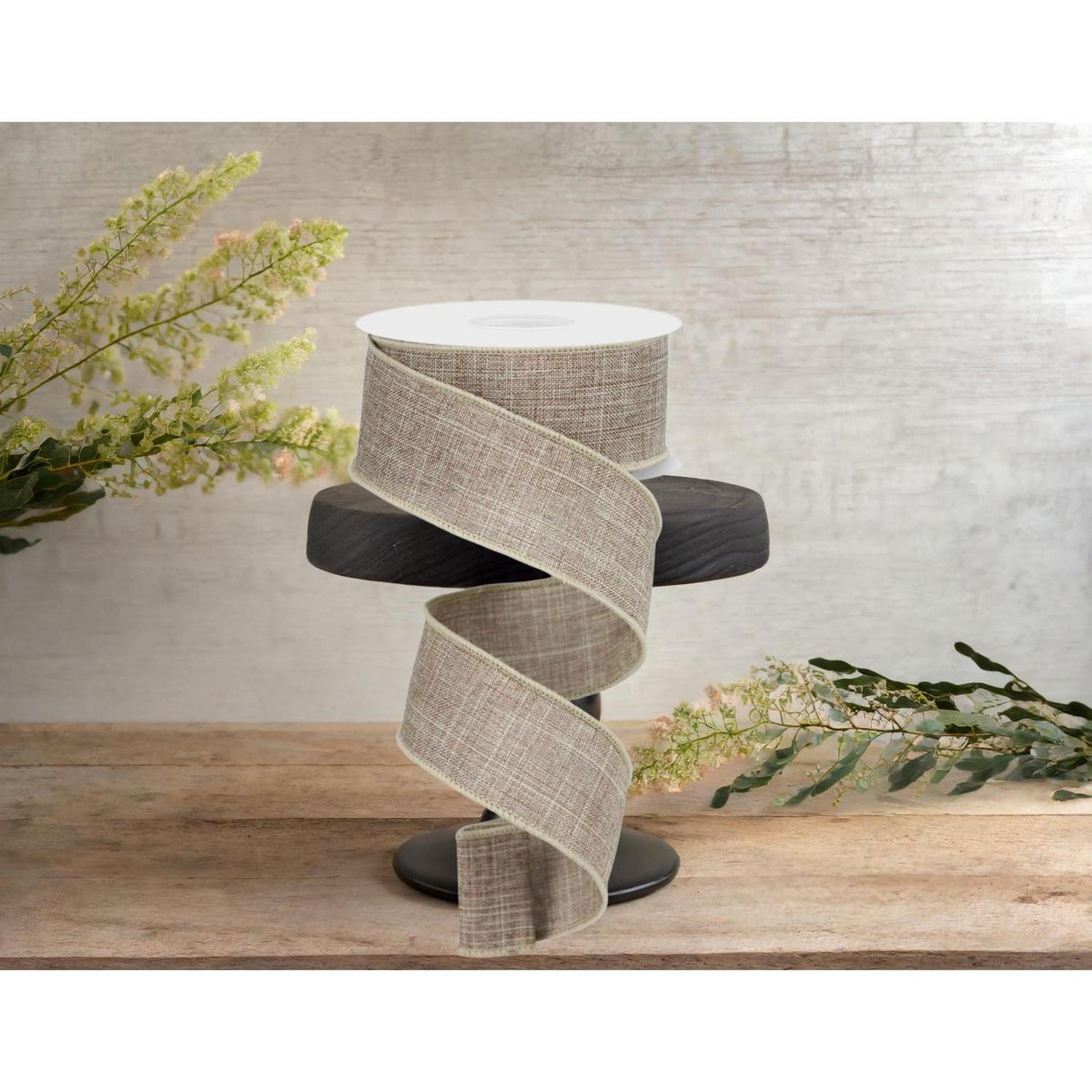 1.5" Royal Burlap Ribbon: Beige (10 Yard)