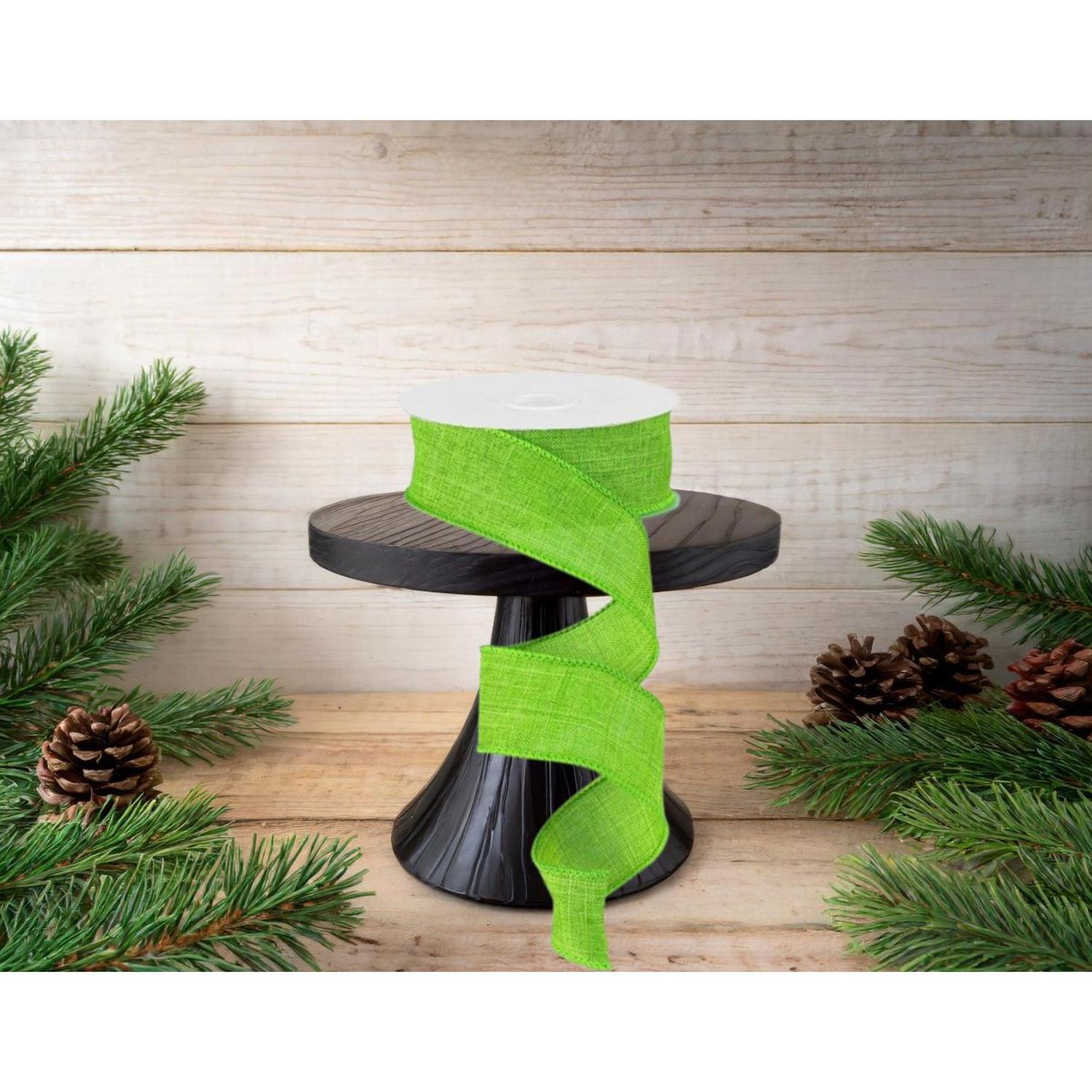 1.5" Royal Burlap Ribbon: Fresh Green (10 Yards)