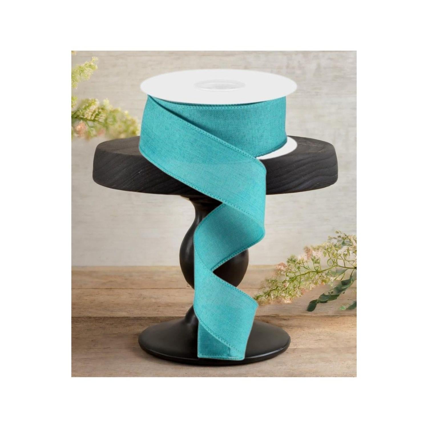 1.5" Royal Burlap Ribbon: Light Teal (10 Yards)