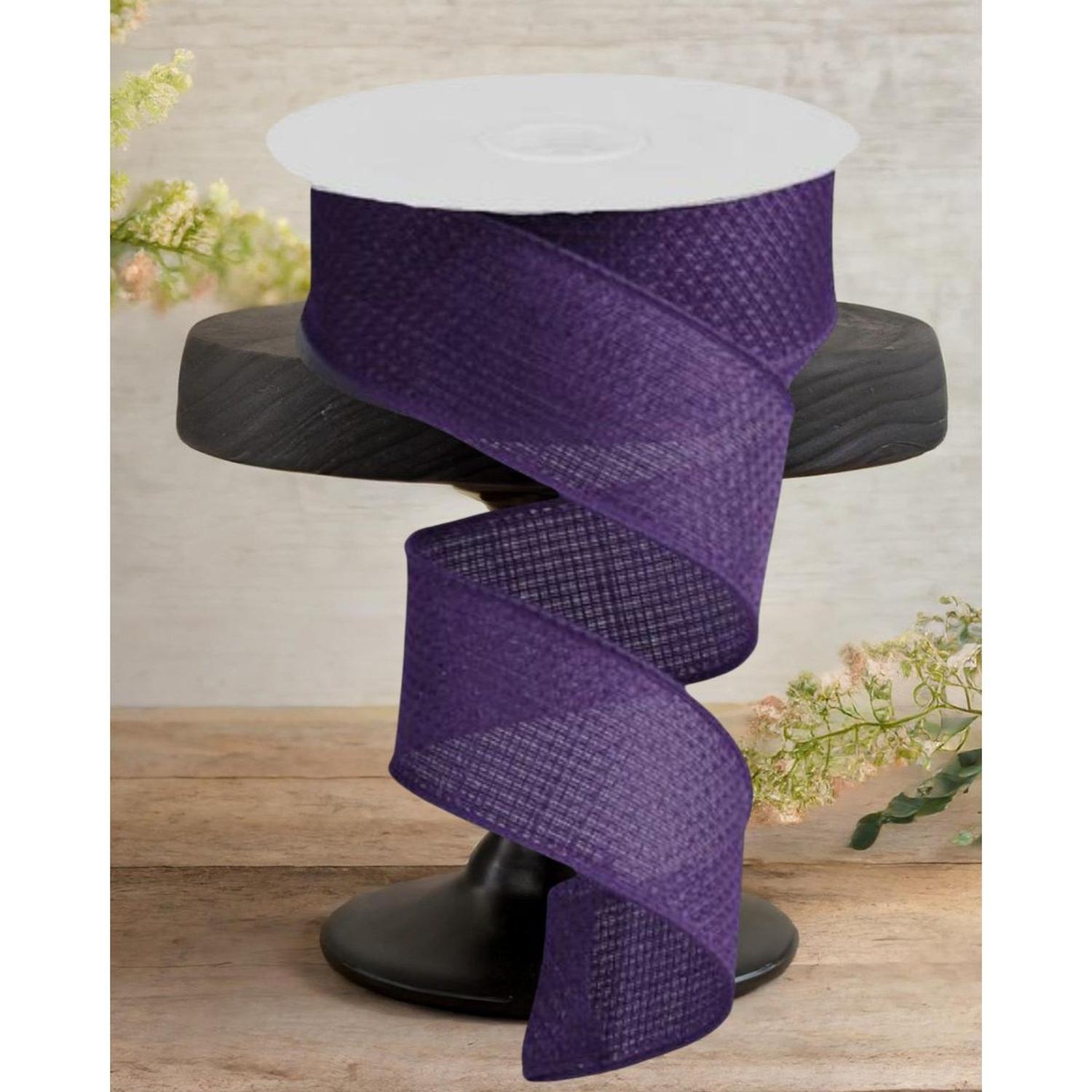 1.5" Royal Burlap Ribbon: Purple (10 Yards)