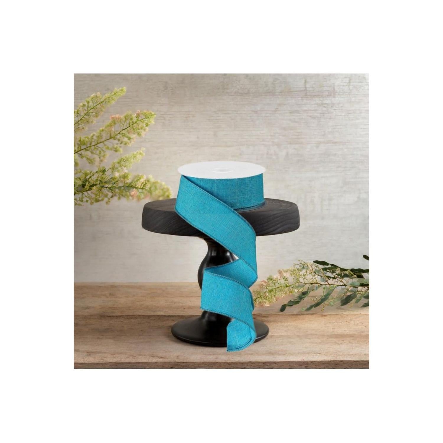 1.5" Royal Burlap Ribbon: Turquoise (10 Yards)