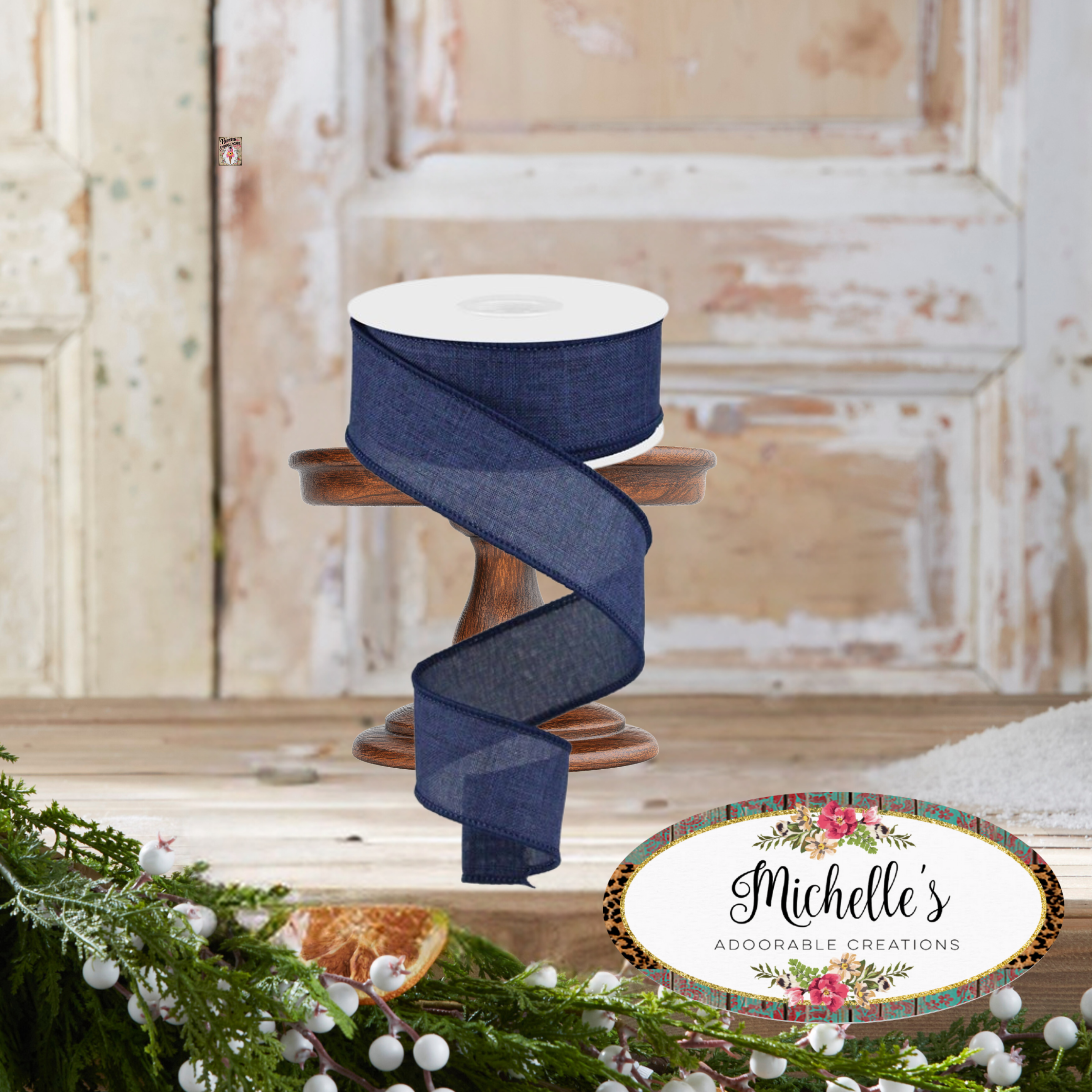 Shop For 1.5" Royal Canvas Ribbon: Navy Blue (10 Yards)