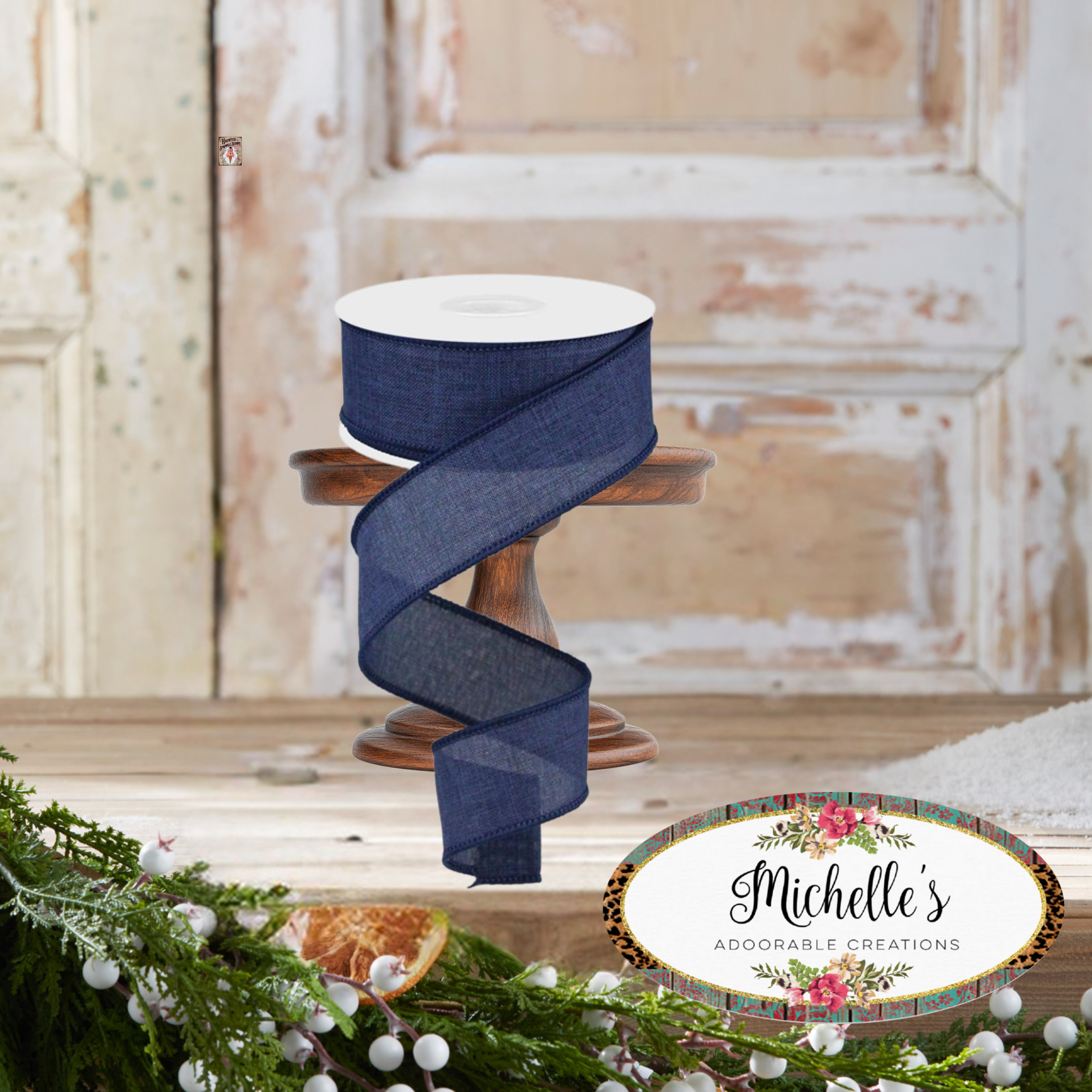 Shop For 1.5" Royal Canvas Ribbon: Navy Blue (10 Yards)