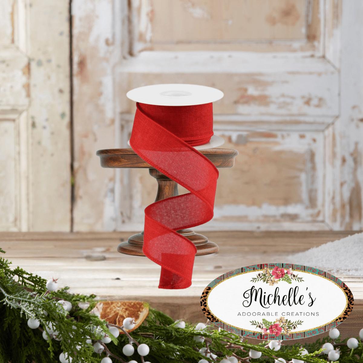 Shop For 1.5" Royal Canvas Ribbon: Red (10 Yards)