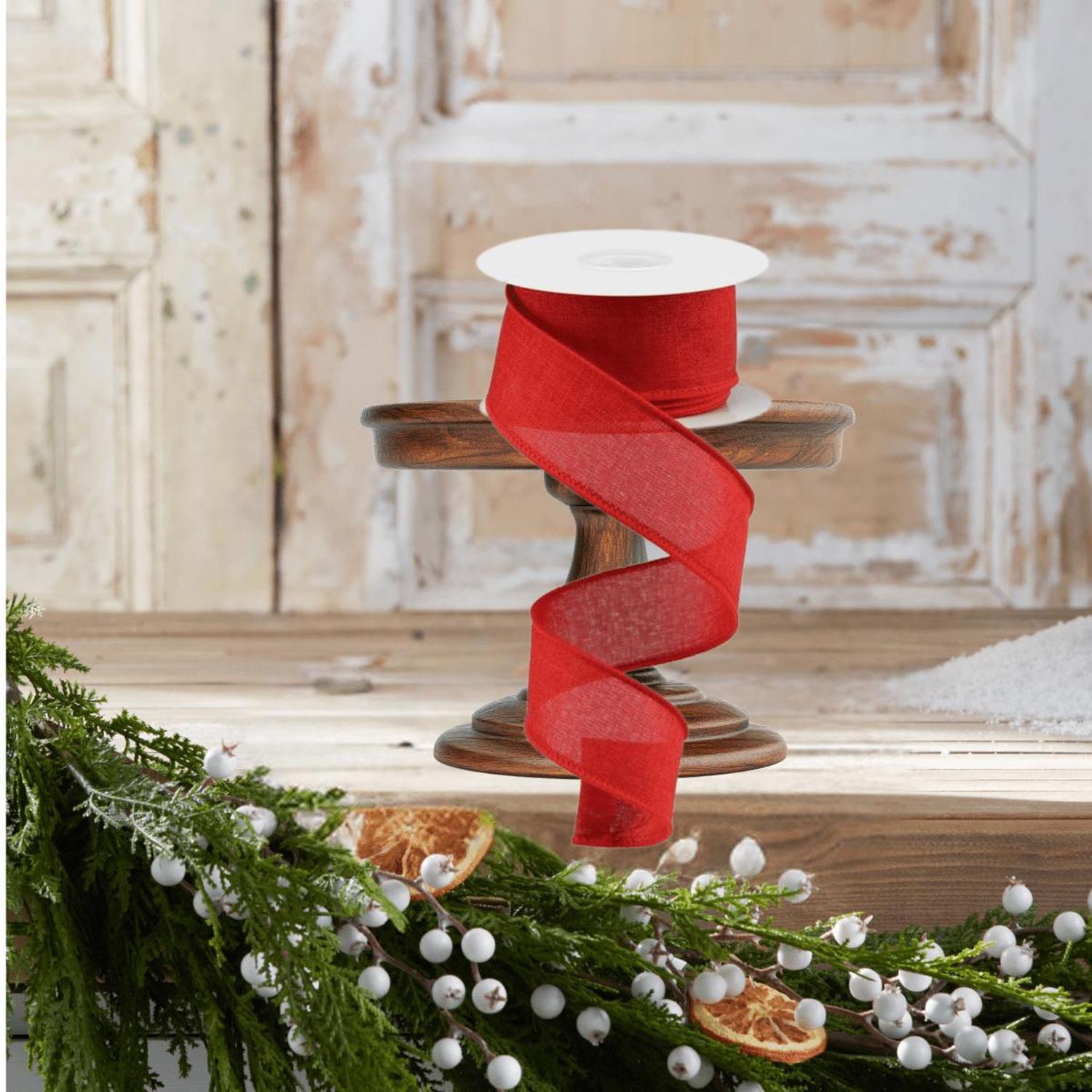 Shop For 1.5" Royal Canvas Ribbon: Red (10 Yards)