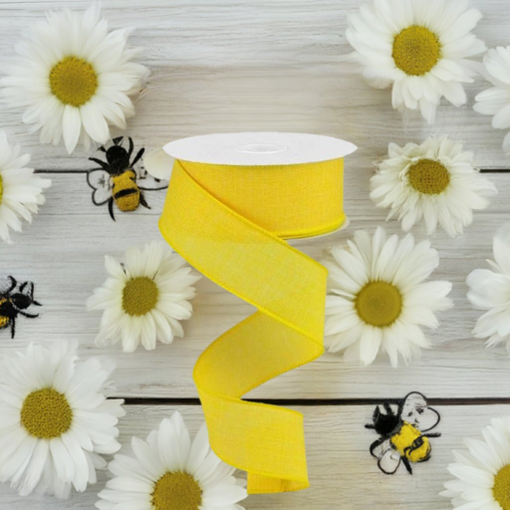 Shop For 1.5" Royal Canvas Ribbon: Sun Yellow (10 Yards) at Michelle's aDOORable Creations