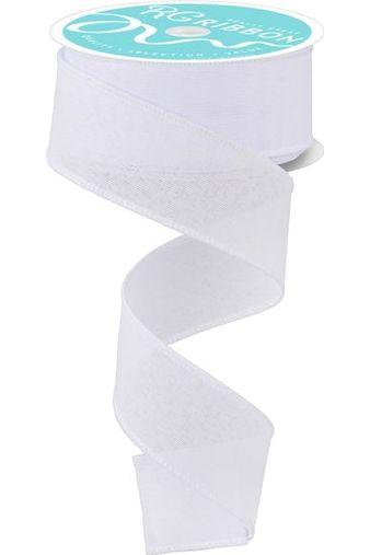 Shop For 1.5" Royal Canvas Ribbon: White (10 Yards) at Michelle's aDOORable Creations