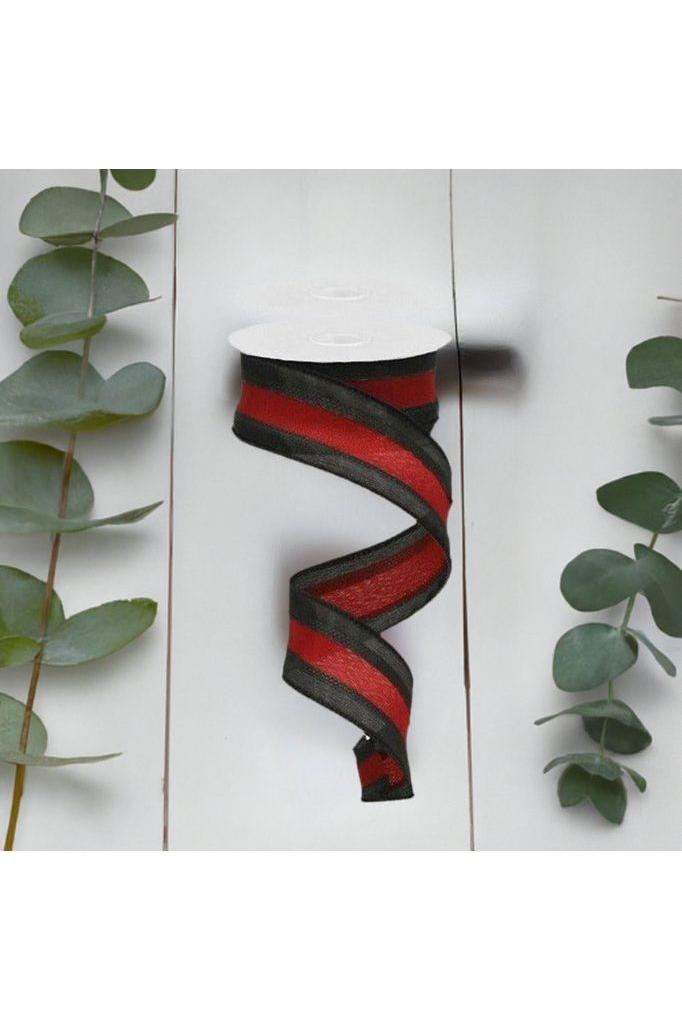 Shop For 1.5" Satin Team Stripe Ribbon: Black & Garnet (10 Yards) at Michelle's aDOORable Creations