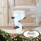 Shop For 1.5" Satin Team Stripe Ribbon: Light Blue & White (10 Yards)