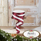 Shop For 1.5" Satin Team Stripe Ribbon: Maroon & White (10 Yards)