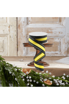 Shop For 1.5" Satin Team Stripe Ribbon: Yellow & Black (10 Yards)