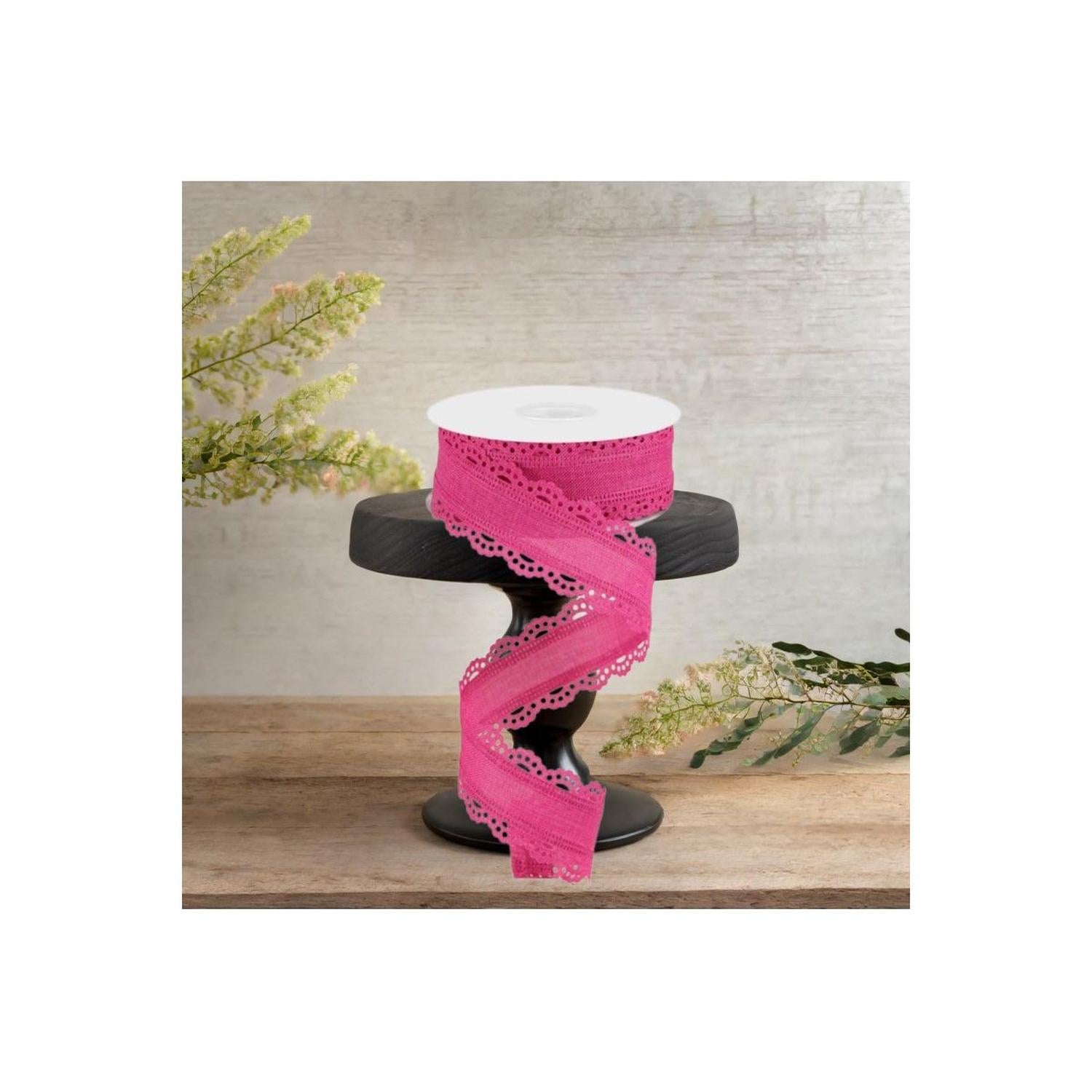 Shop For 1.5" Scalloped Edge Ribbon: Fuchsia (10 Yard)