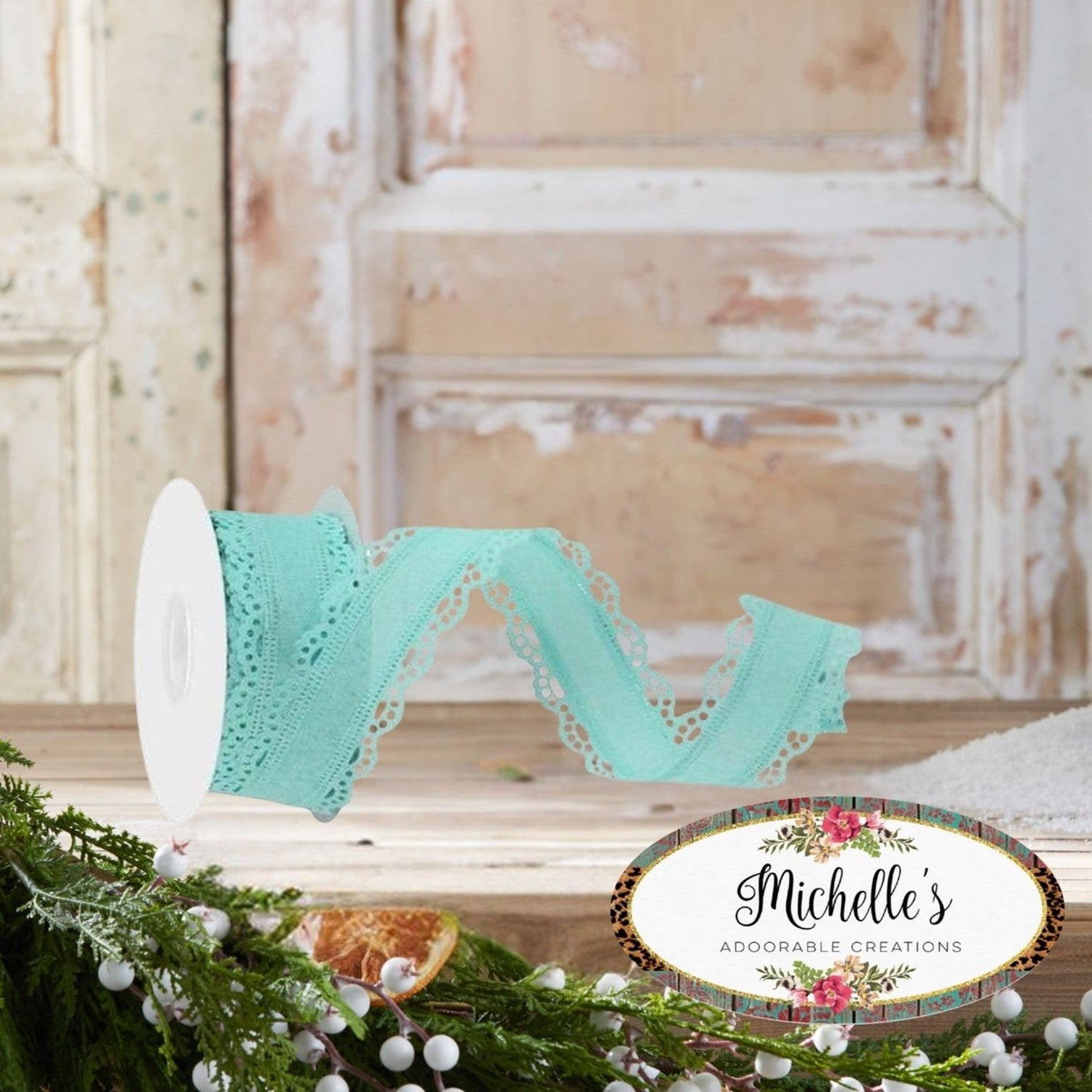 Shop For 1.5" Scalloped Edge Ribbon: Ice Blue (10 Yard)