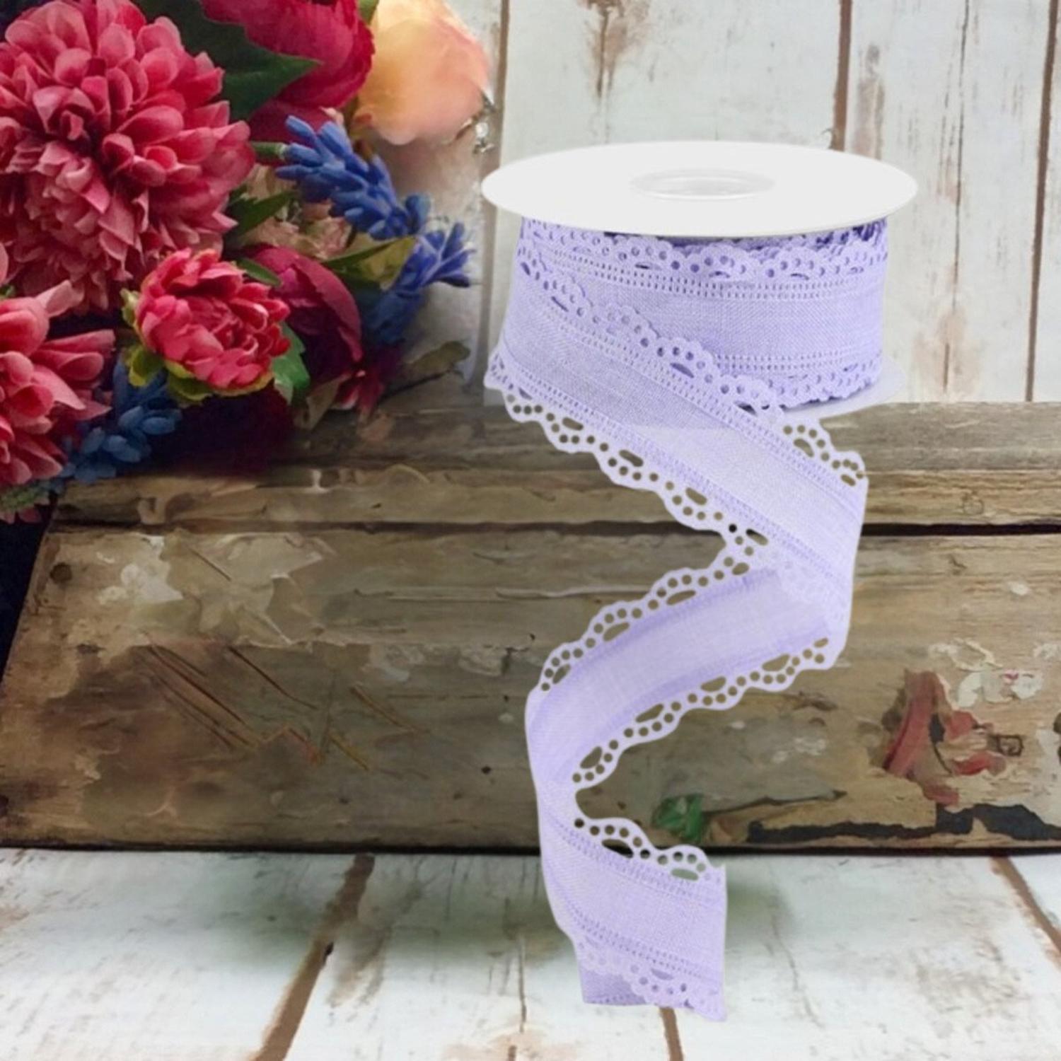 Shop For 1.5" Scalloped Edge Ribbon: Light Lavender (10 Yard) at Michelle's aDOORable Creations