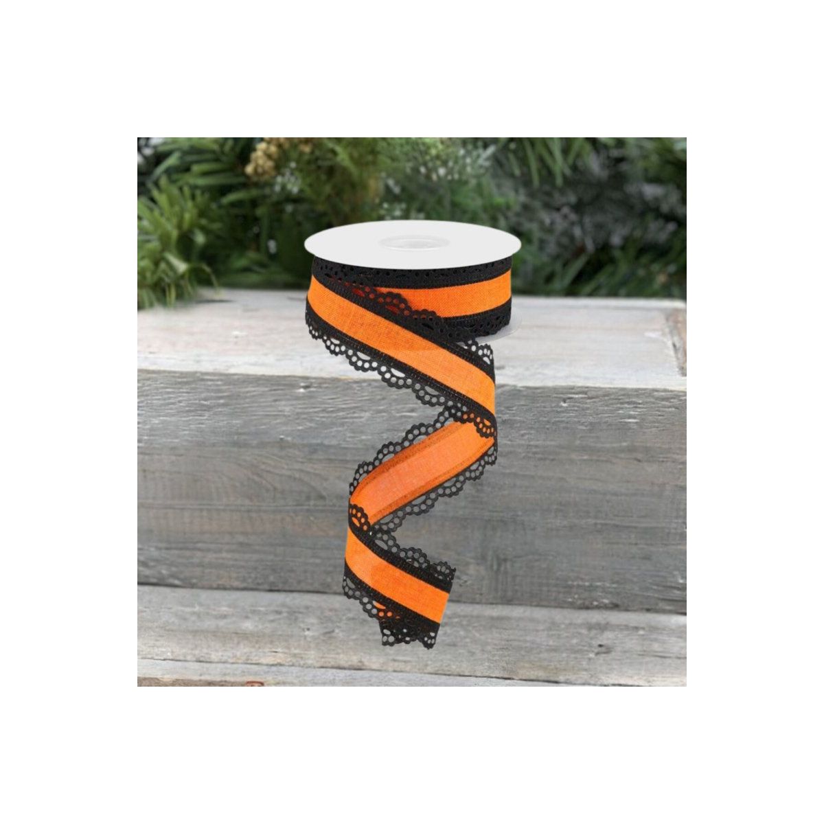 Shop For 1.5" Scalloped Edge Ribbon: Orange (10 Yard)